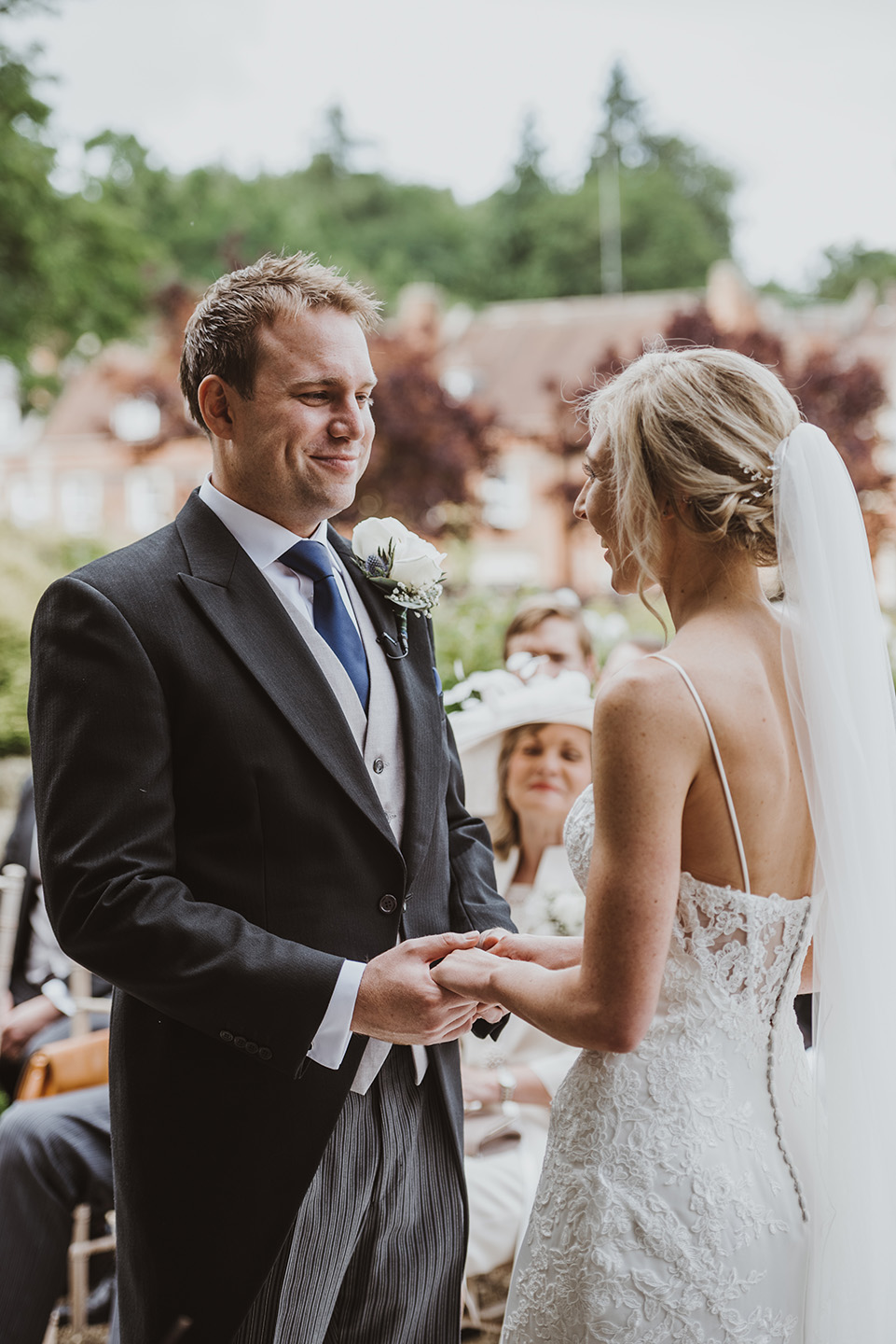 outdoor wedding ceremony image at Wotton House Hotel by Birmingham Wedding Photographers byGarazi
