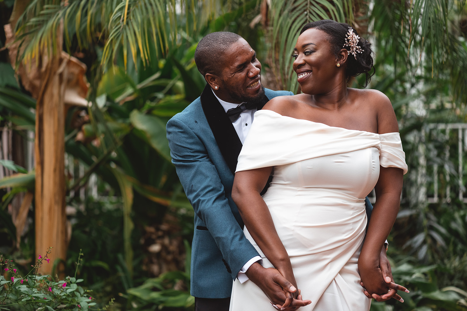Birmingham Botanical Gardens pre-wedding portraits at Birmingham Register Office wedding by Birmingham wedding photography byGarazi