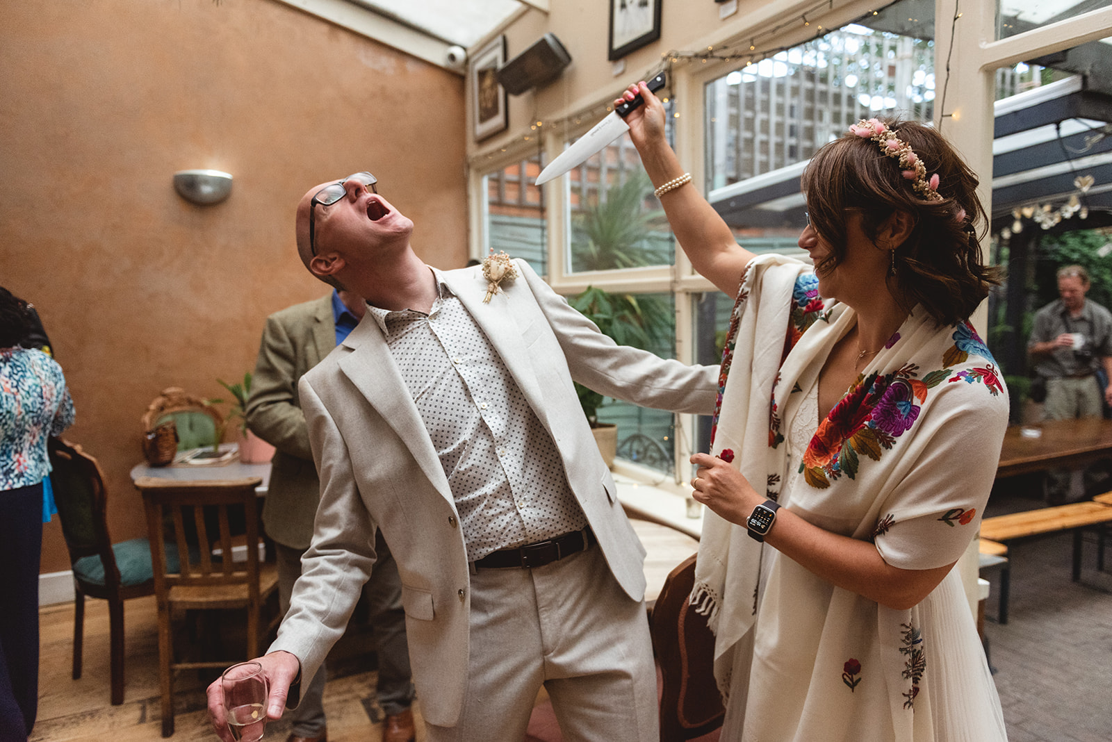 Intimate wedding at Kitchen Garden Cafe in Kings Heath by Birmingham wedding photographers byGarazi